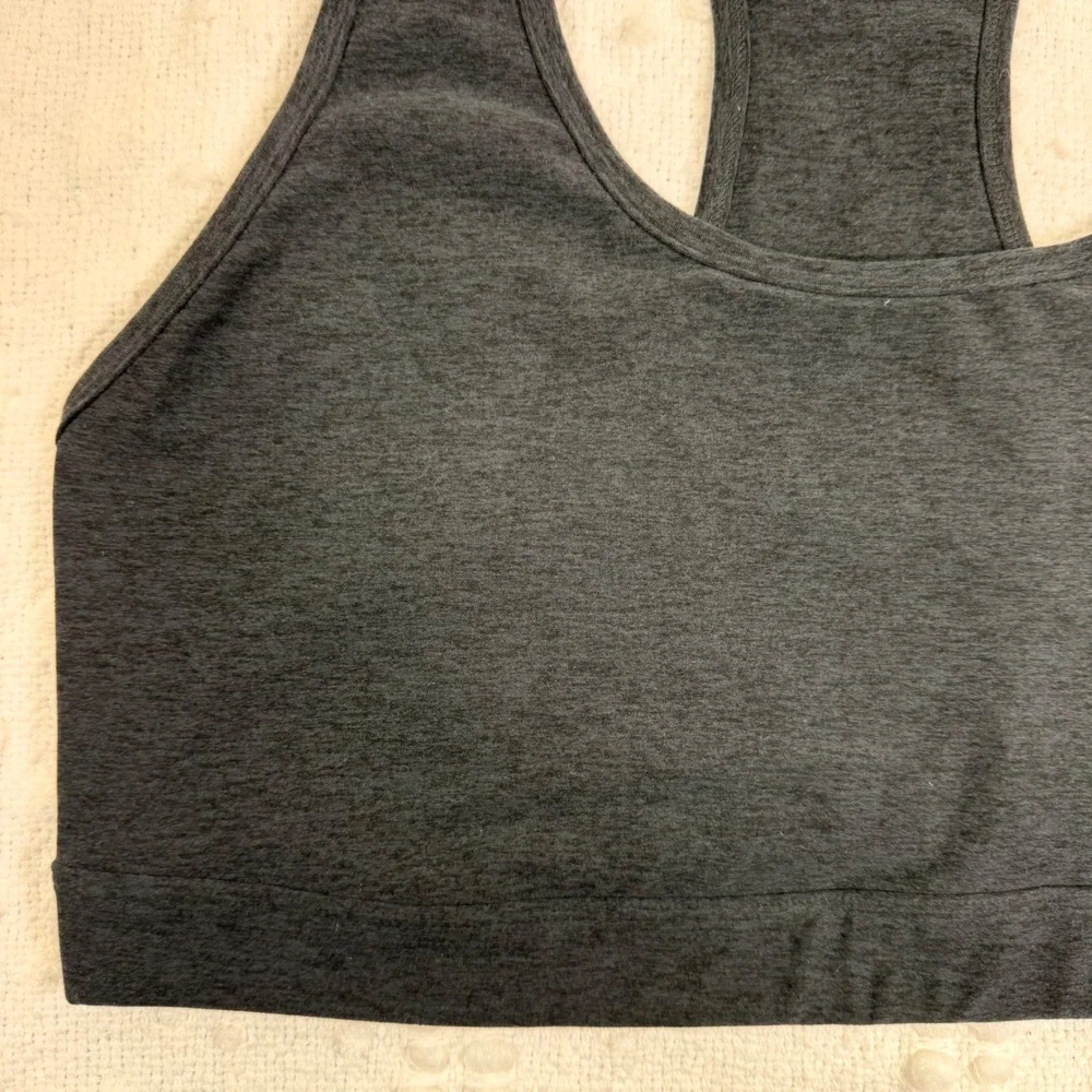 Beyond Yoga Spacedye Racerback Sports Bra‎ Charcoal Heather Gray Plus Size 2X